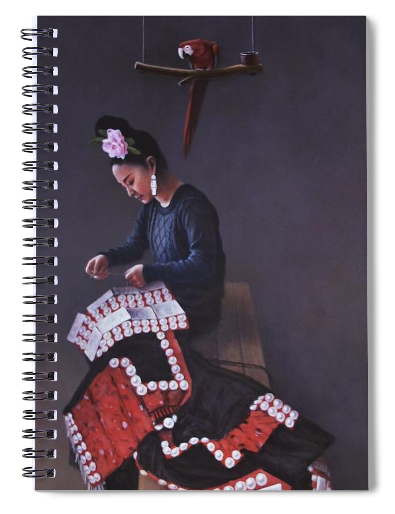 Realism Spiral Notebook featuring the painting Labor of Love by Zusheng Yu