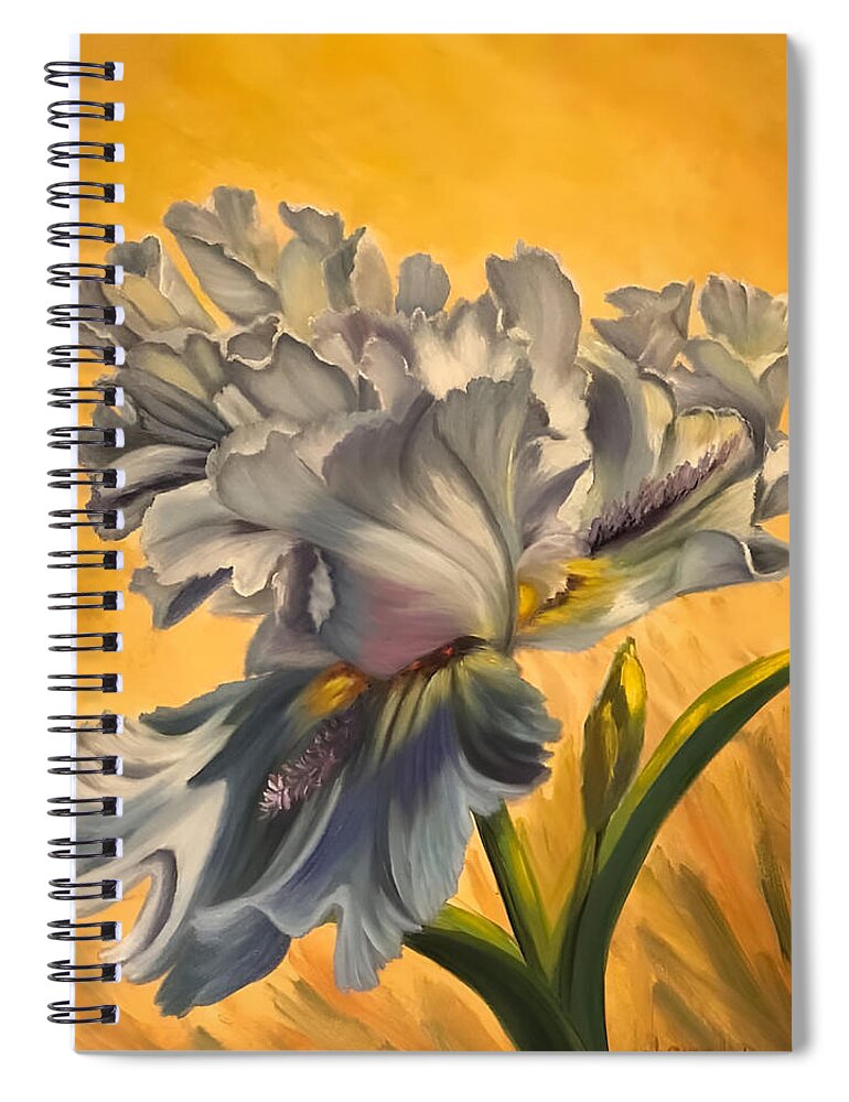 Painting Spiral Notebook featuring the painting Lacy Iris by Sherrell Rodgers