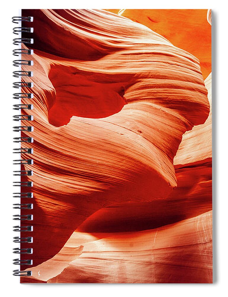 Antelope_canyon Spiral Notebook featuring the photograph Lady in the Wind, Antelope Canyon by Bradley Morris