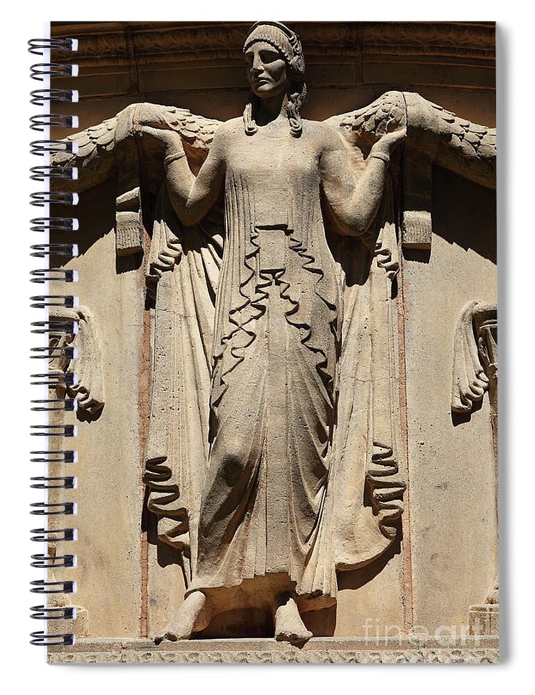 Wingsdomain Spiral Notebook featuring the photograph Lady of The San Francisco Palace of Fine Arts 5D18154z by Wingsdomain Art and Photography