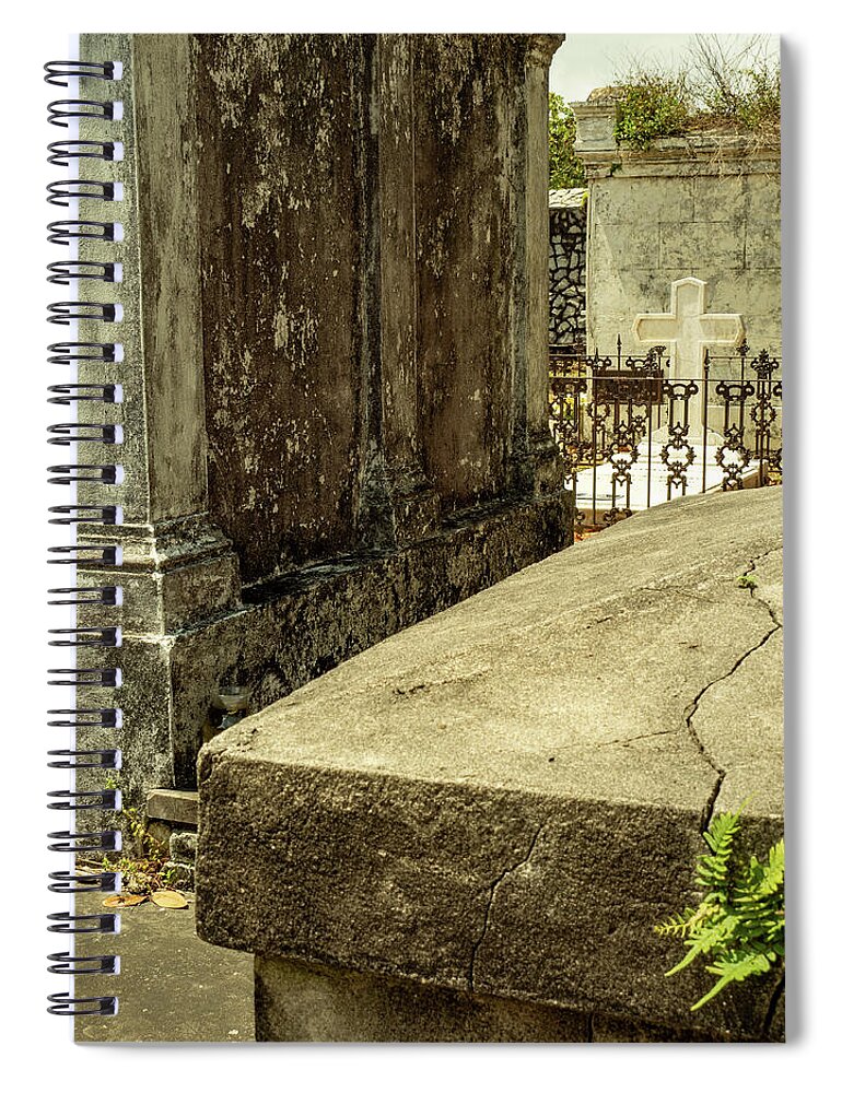 New Orleans Spiral Notebook featuring the photograph Lafayette Cemetery, New Orleans by Leslie Struxness