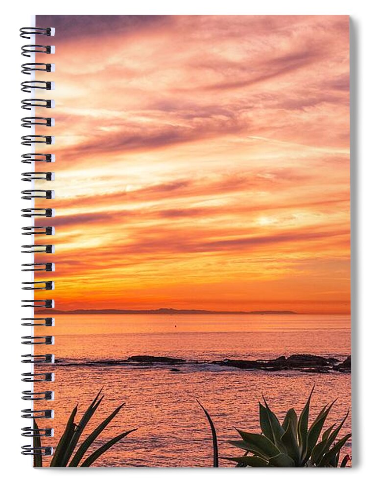  Spiral Notebook featuring the photograph Laguna Beach Sunset by Abigail Diane Photography