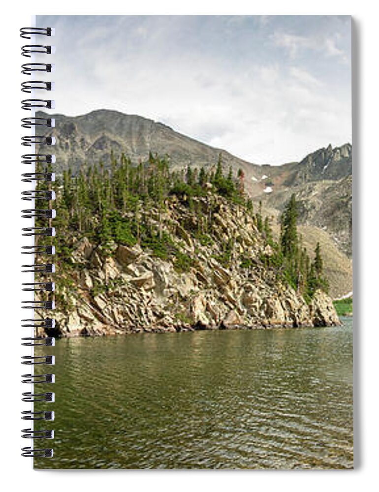 Lake Agnes Spiral Notebook featuring the photograph Lake Agnes Panorama by Aaron Spong