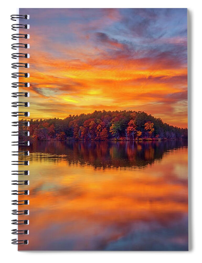 Lake Cochituate Spiral Notebook featuring the photograph Lake Cochituate State Park by Juergen Roth
