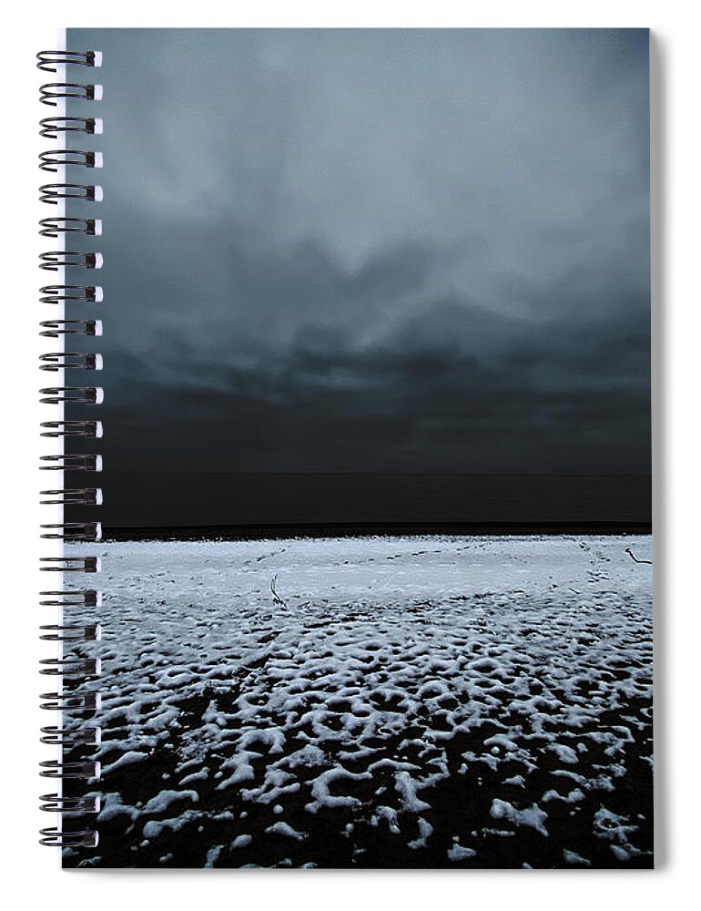Lake Erie’s Planet Spiral Notebook featuring the photograph Lake Erie Planet by Michael Krek
