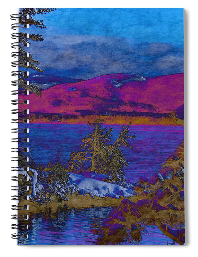 Lake Spiral Notebook featuring the digital art Lake George Winter PhotoArt by Russ Considine