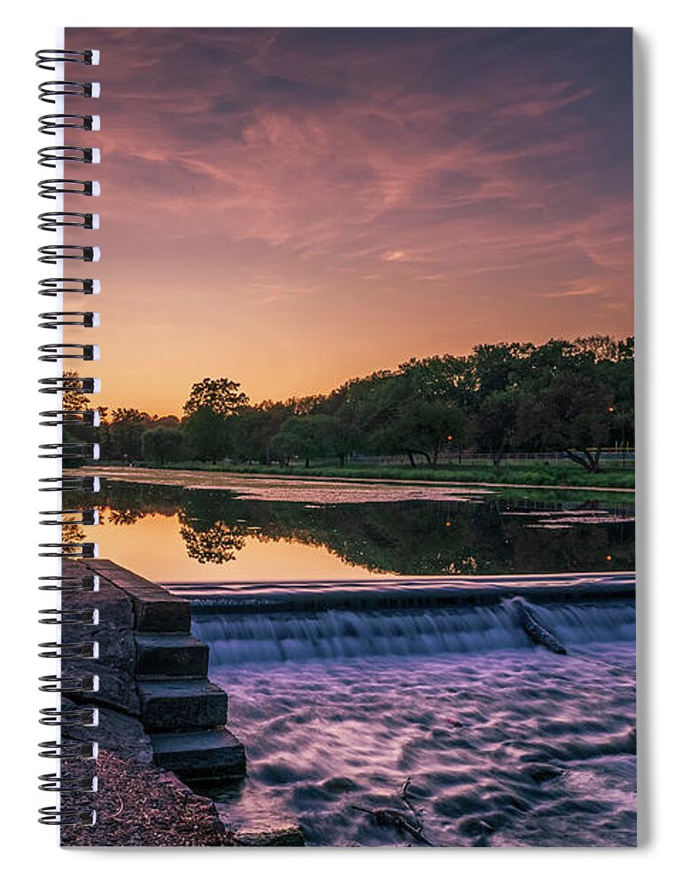 Lake Spiral Notebook featuring the photograph Lake Muhlenberg Dam II by Jason Fink