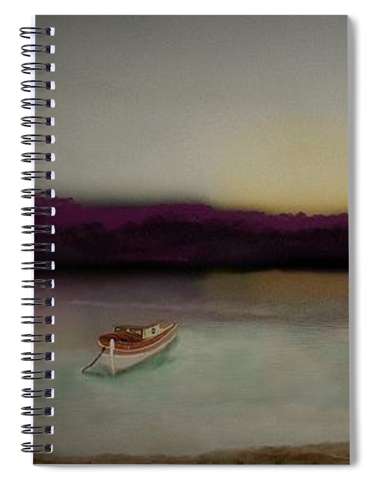 Lake Spiral Notebook featuring the digital art Lake of smiles 2 by Julie Grimshaw
