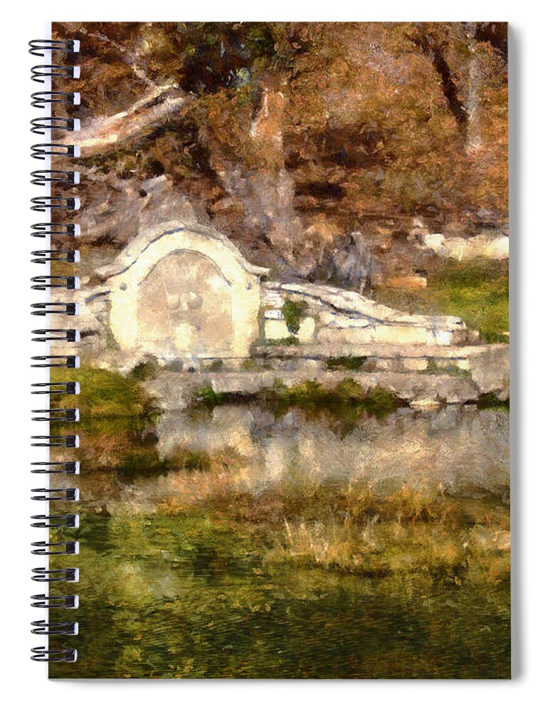Lake Spiral Notebook featuring the painting Lake of St.James by Alexa Szlavics