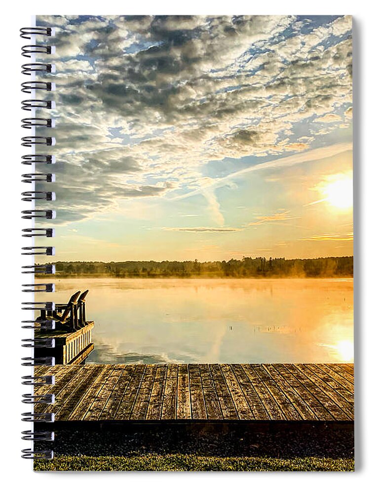 Lake Spiral Notebook featuring the photograph Lake Point Sunrise 1 by Shehan Wicks