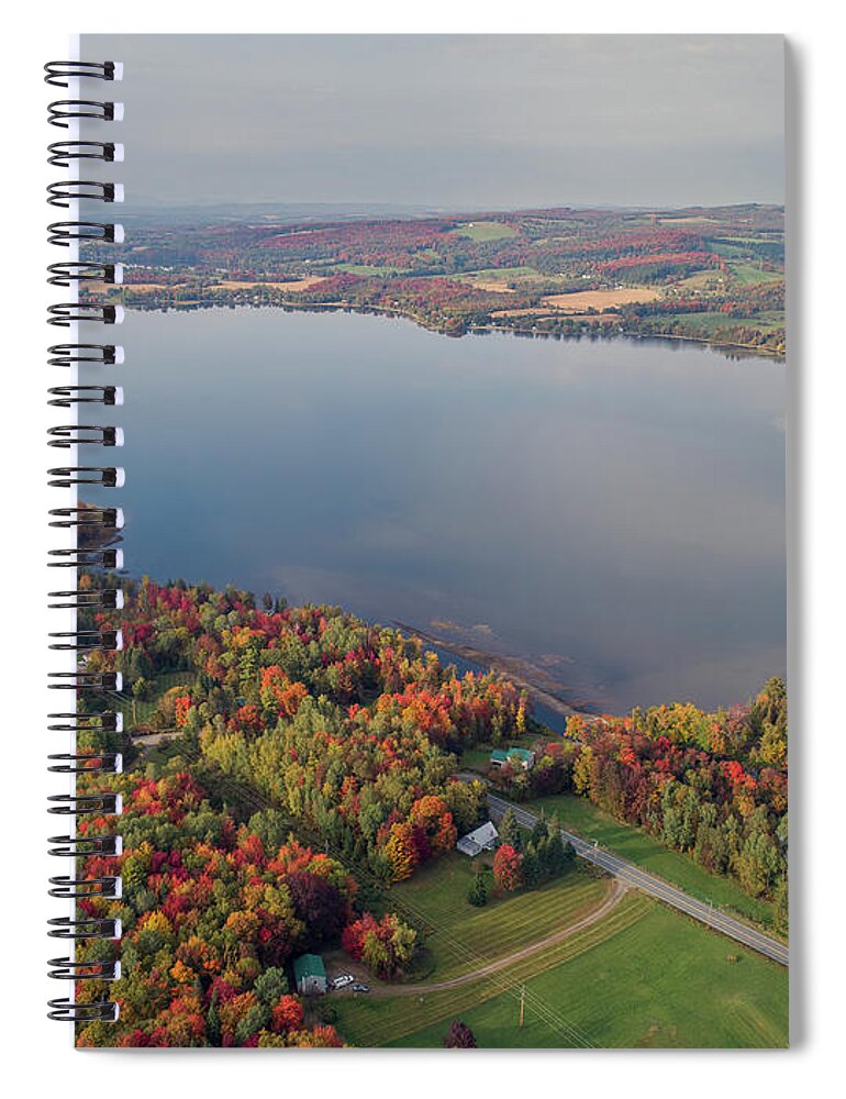 Fall Spiral Notebook featuring the photograph Lake Salem Vermont by John Rowe
