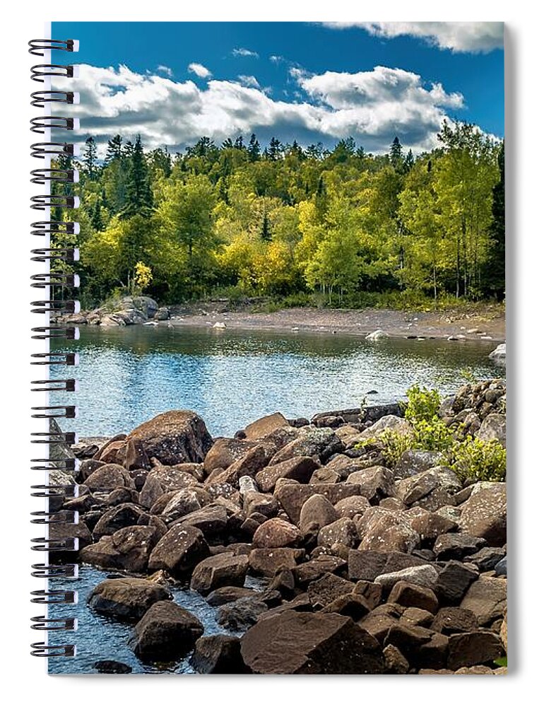 Landscape Spiral Notebook featuring the photograph Lake Superior Cove by Susan Rydberg