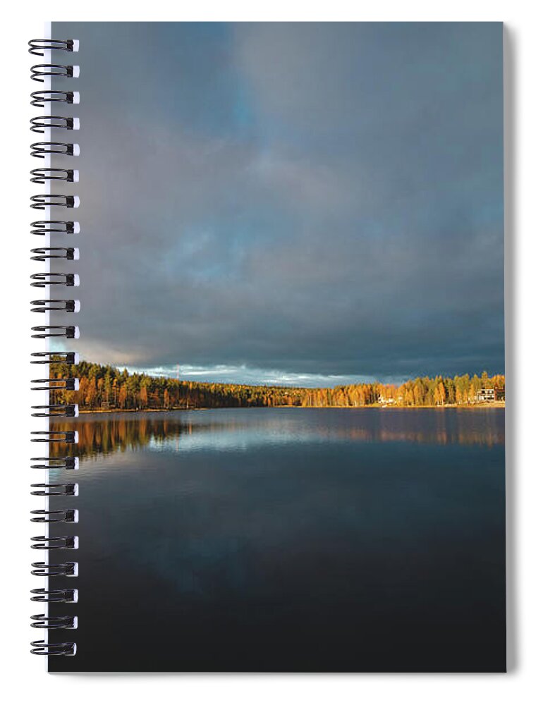Relax Spiral Notebook featuring the photograph Lake Syvajarvi, in Hyrynsalmi, Finland by Vaclav Sonnek