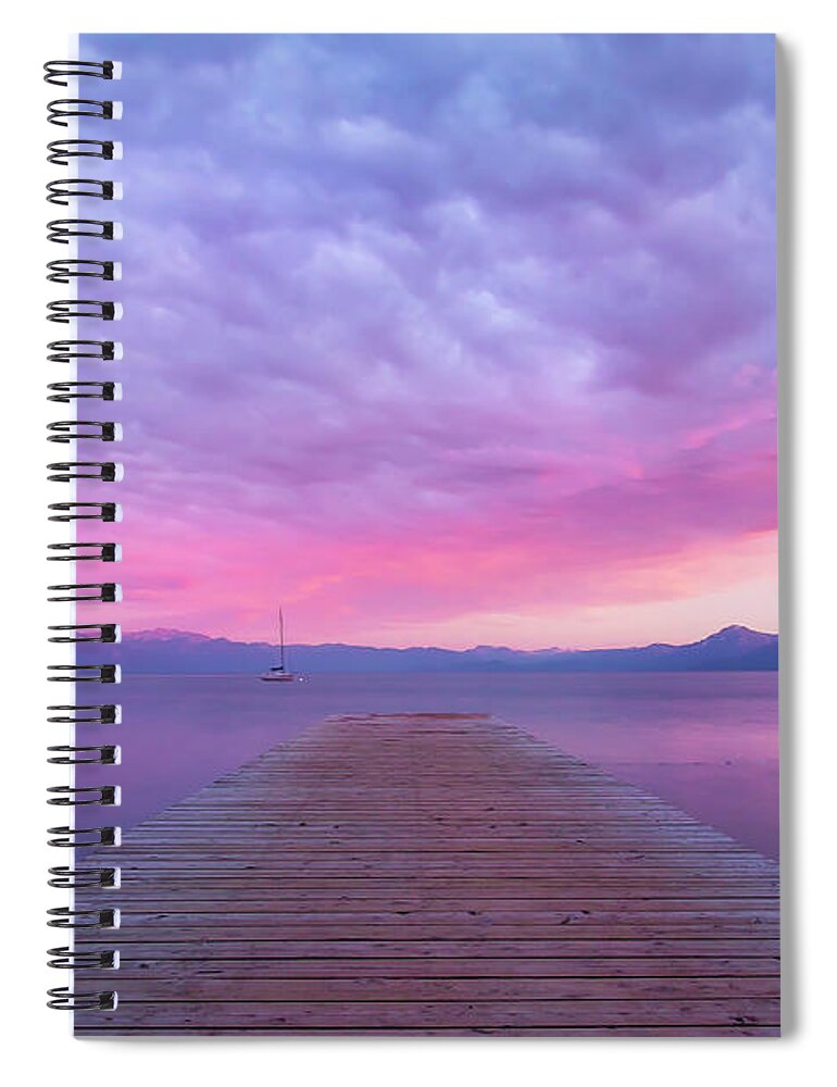 Lake Tahoe Spiral Notebook featuring the photograph Lake Tahoe Sunset by Gary Geddes