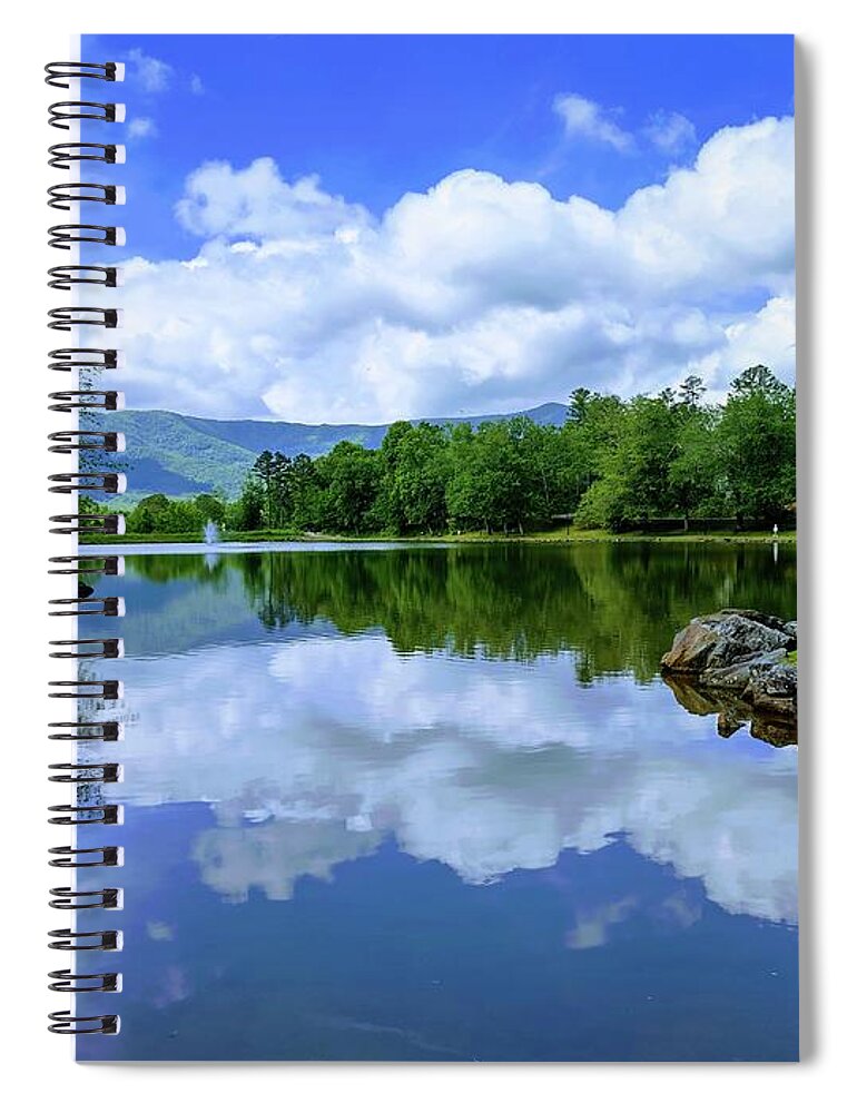Lake Spiral Notebook featuring the photograph Lake Tomahawk by Allen Nice-Webb