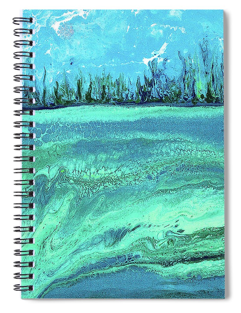 Landscape Spiral Notebook featuring the painting Landslide by Steve Shaw