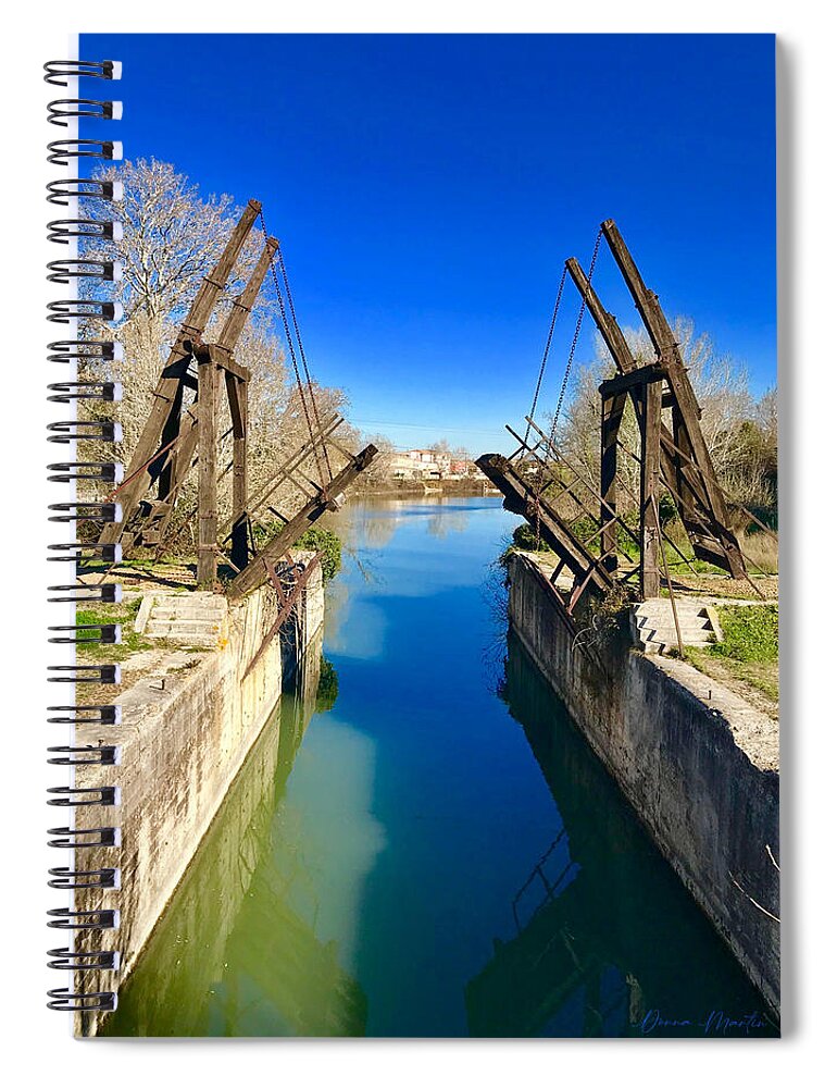Langlois Bridge Spiral Notebook featuring the photograph Langlois Bridge in Arles by Donna Martin
