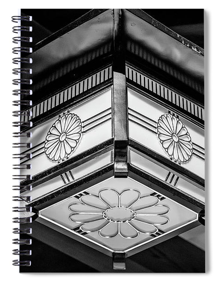 Tokyo Spiral Notebook featuring the photograph Lantern Meiji Shrine Tokyo Japan by Joan Carroll