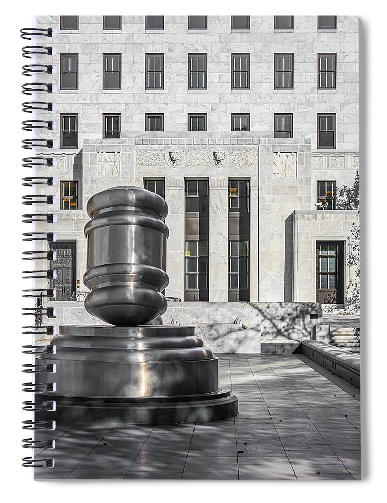 Architecture Spiral Notebook featuring the photograph Largest gavel by Stewart Helberg
