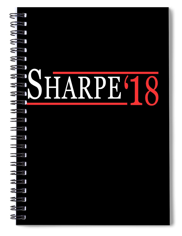 Funny Spiral Notebook featuring the digital art Larry Sharpe For Governor Of Ny by Flippin Sweet Gear