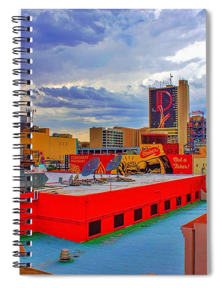  Spiral Notebook featuring the photograph Las Vegas Daydream by Rodney Lee Williams