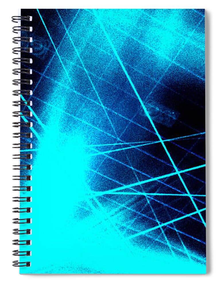  Spiral Notebook featuring the digital art Laser World Part 20 2020 Master by The Lovelock experience
