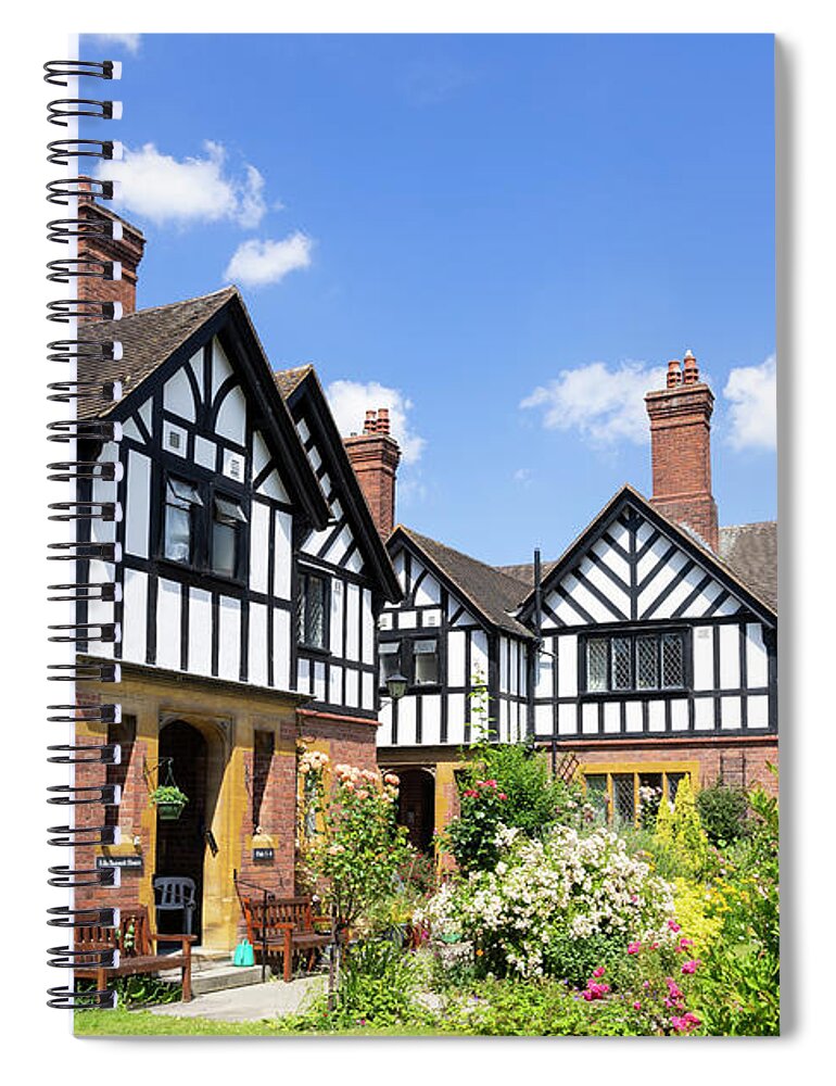 Lasletts Almshouses Worcester Spiral Notebook featuring the photograph Lasletts Almshouses Worcester, Worcestershire, UK by Neale And Judith Clark