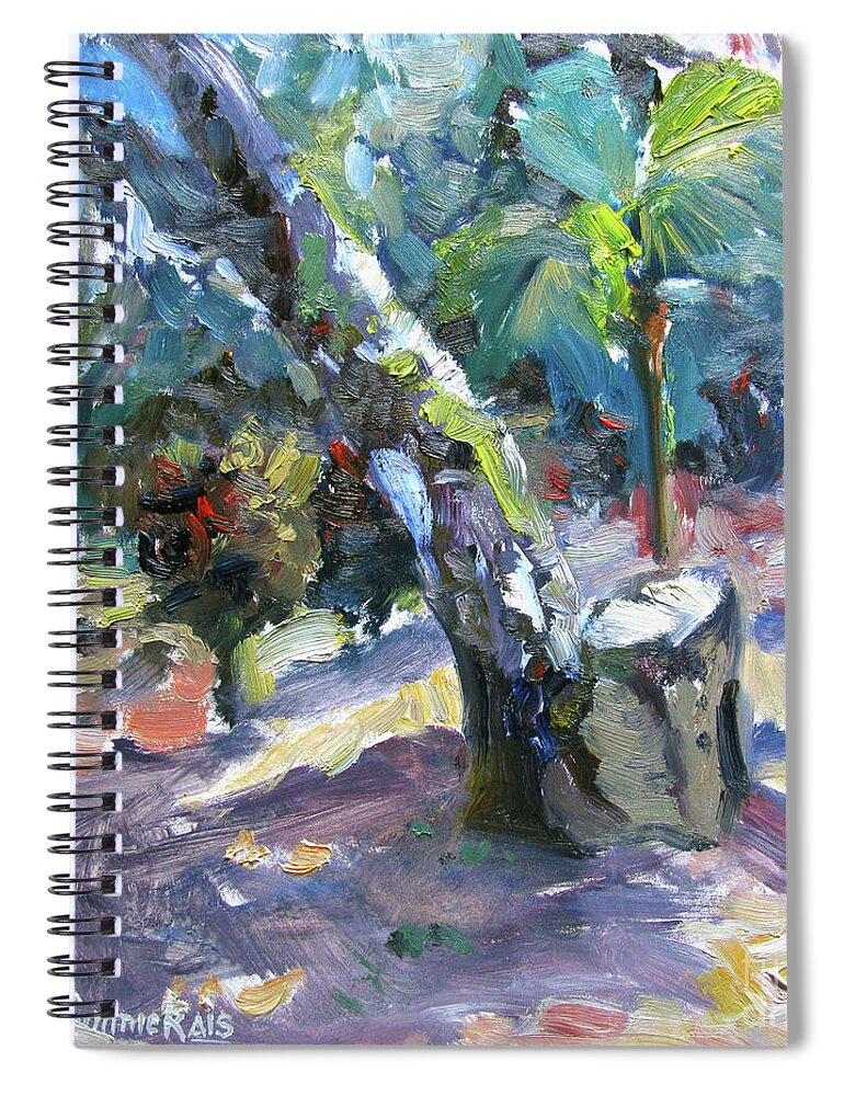 Jungle Spiral Notebook featuring the painting Last Days of the Giant Mango, CR by John McCormick