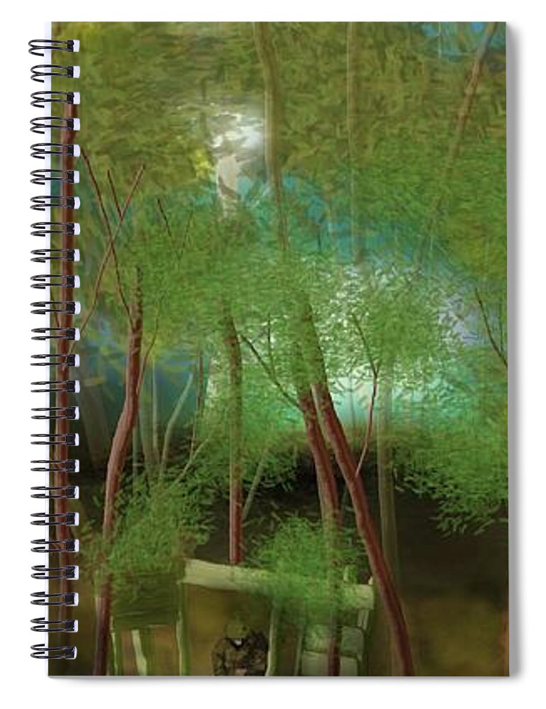Amy Spiral Notebook featuring the digital art Last Man Standing by Julie Grimshaw