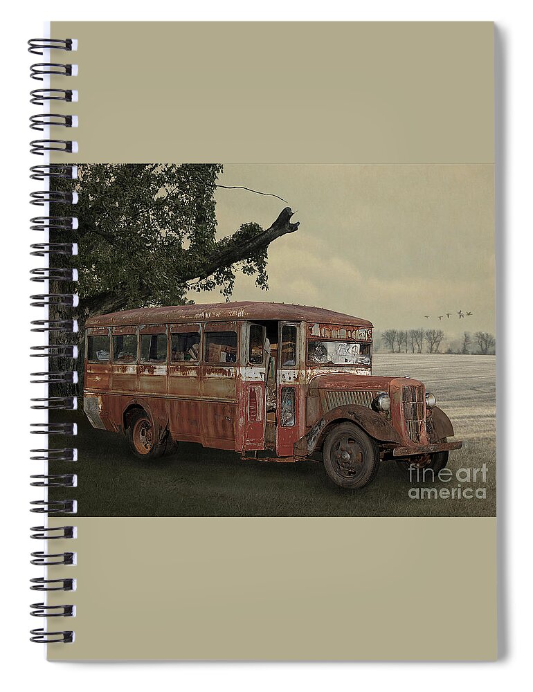 1936 Spiral Notebook featuring the photograph Last Stop by Ron Long