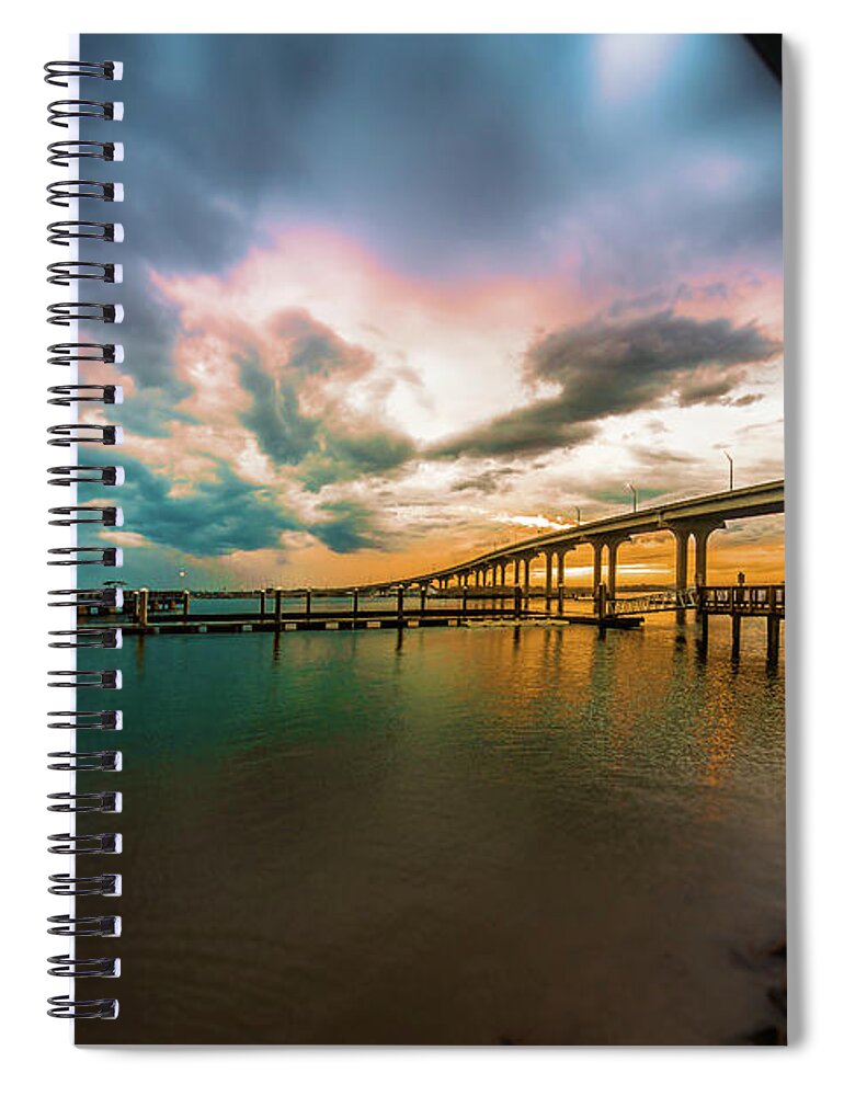 St Augustine Spiral Notebook featuring the photograph Late Winter Sunset by Joseph Desiderio
