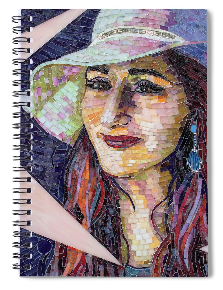Adriana Spiral Notebook featuring the glass art Latta by Adriana Zoon