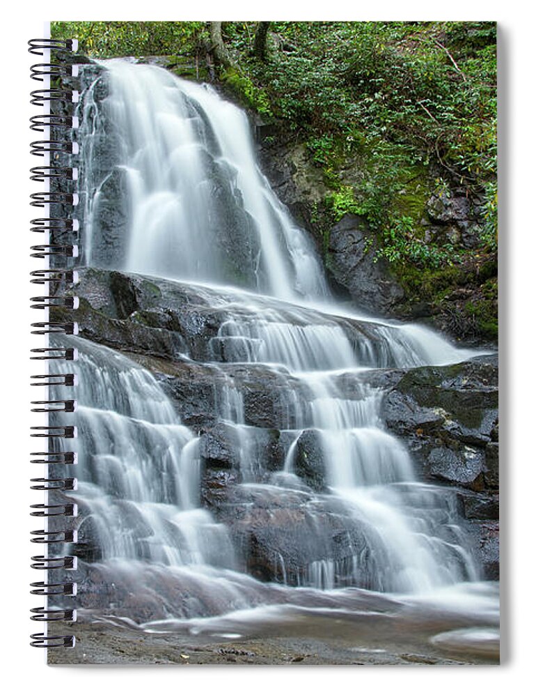 Laurel Falls Spiral Notebook featuring the photograph Laurel Falls 15 by Phil Perkins