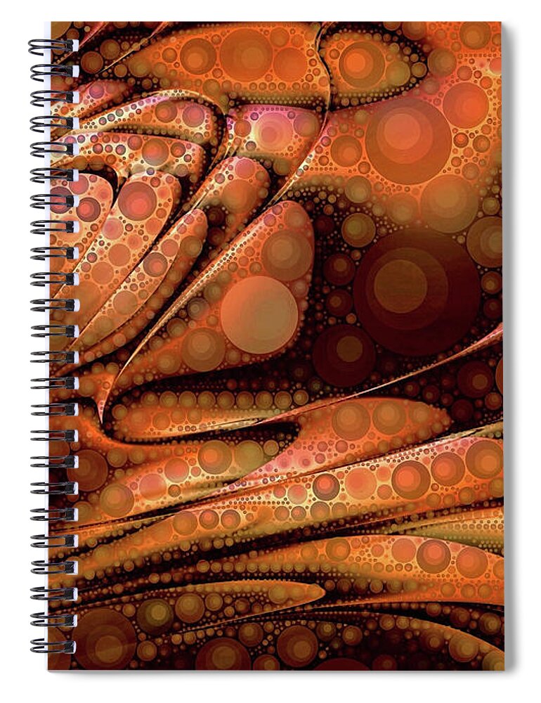 Lava Pop Spiral Notebook featuring the digital art Lava POP by Susan Maxwell Schmidt