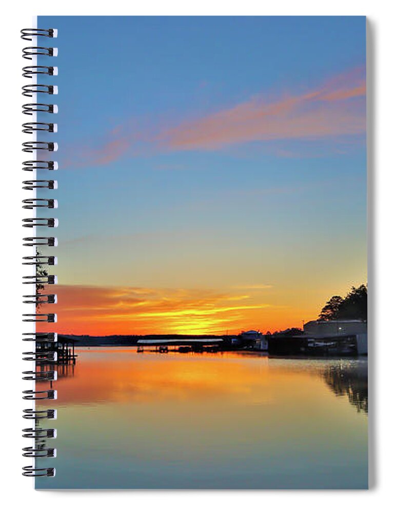 Lake Sinclair Spiral Notebook featuring the photograph Layered Sunrise Sinclair Style by Ed Williams