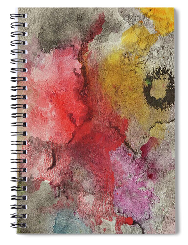 Abstract Spiral Notebook featuring the painting True Colors by Tessa Evette