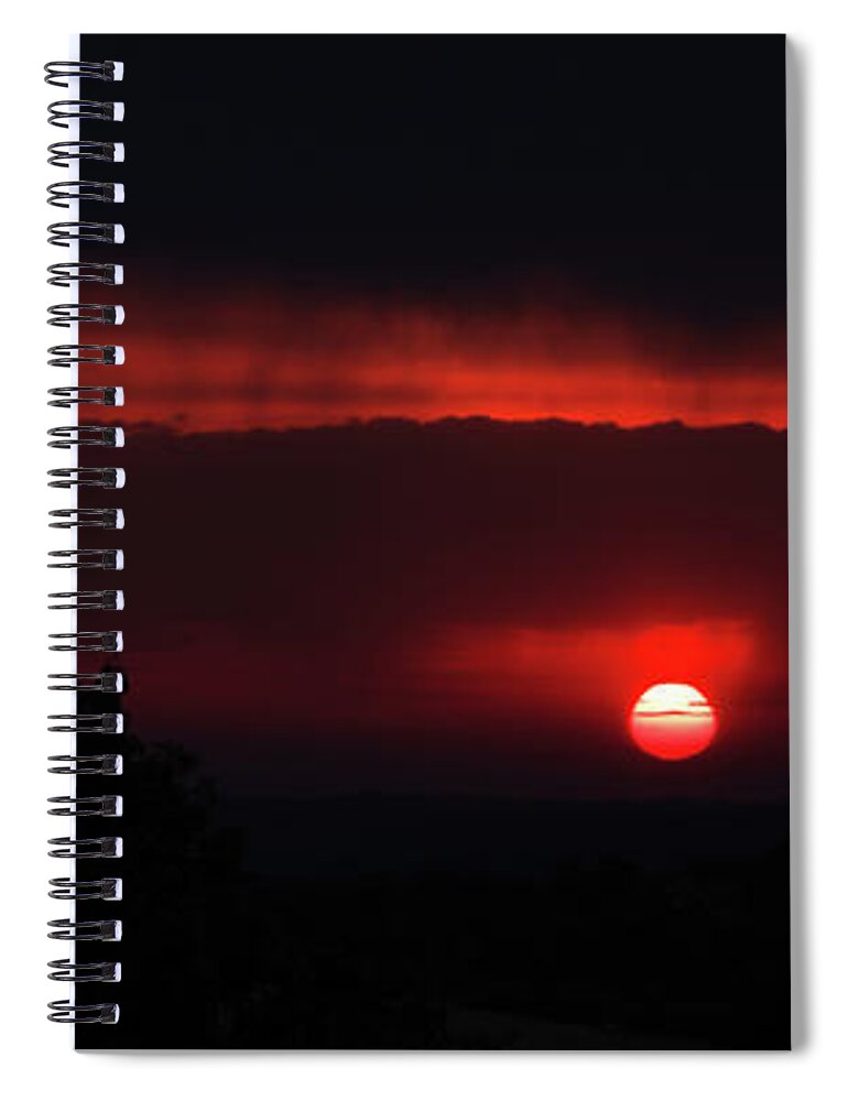 Landscape Spiral Notebook featuring the photograph Le Rouge et le Noir by Karine GADRE