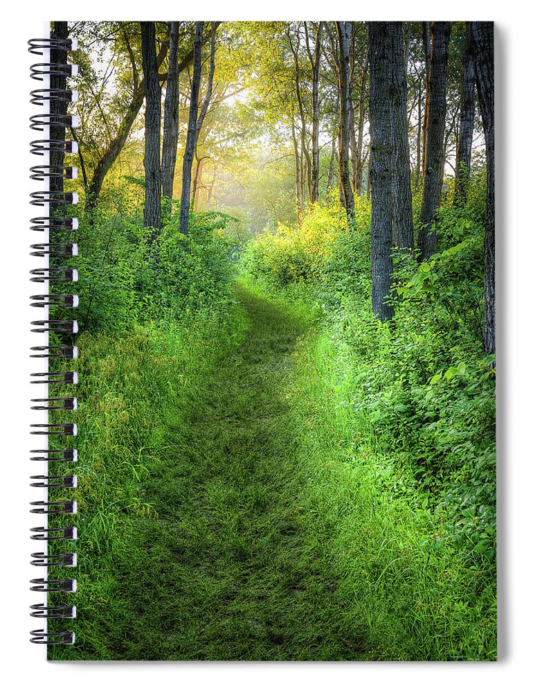 Path Spiral Notebook featuring the photograph Lead the Way by Brad Bellisle