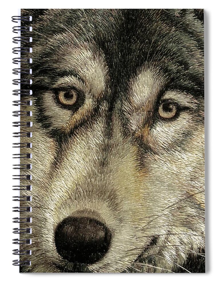Wolf Spiral Notebook featuring the photograph Leader of the Pack by Kerry Obrist