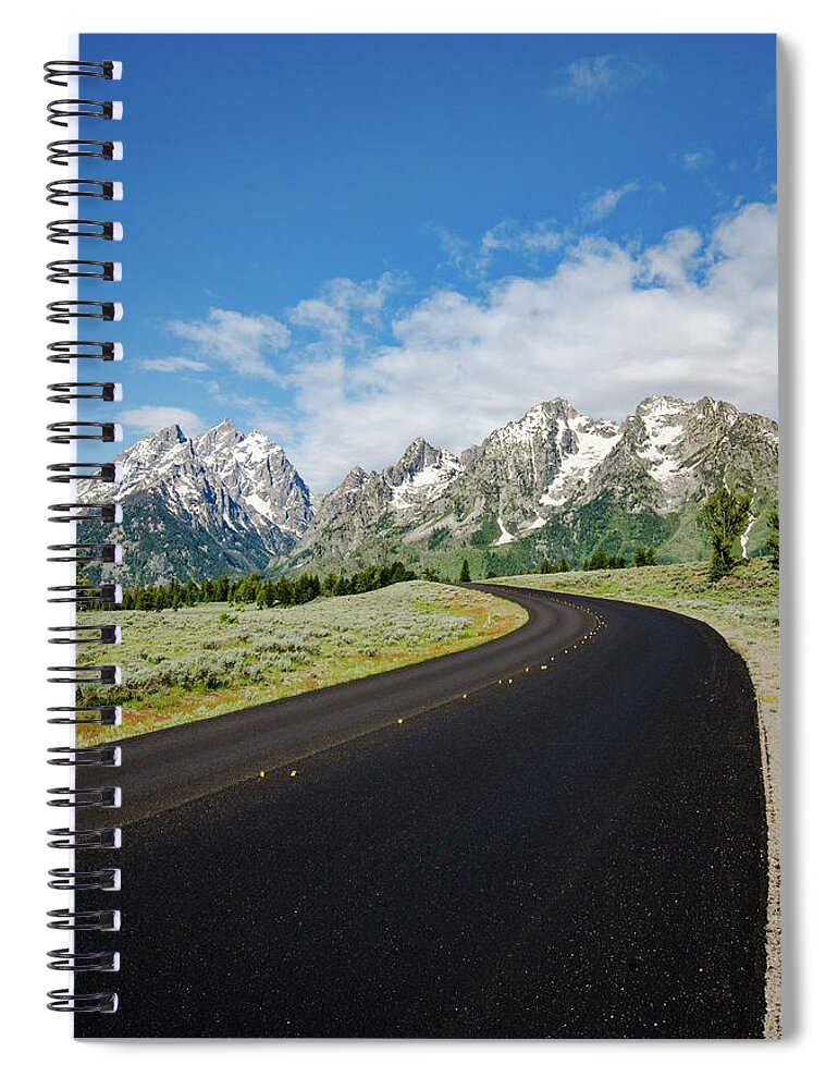 Grand Teton National Park Spiral Notebook featuring the photograph Leading into the Tetons by Crystal Wightman