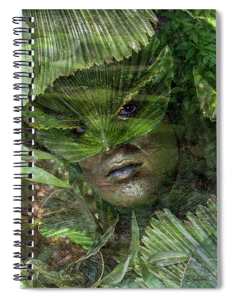 Nature Spiral Notebook featuring the photograph Leafman by Shara Abel