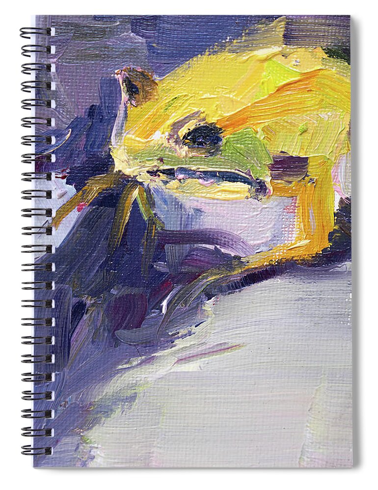 Frogs Spiral Notebook featuring the painting Leap Ahead I by Radha Rao
