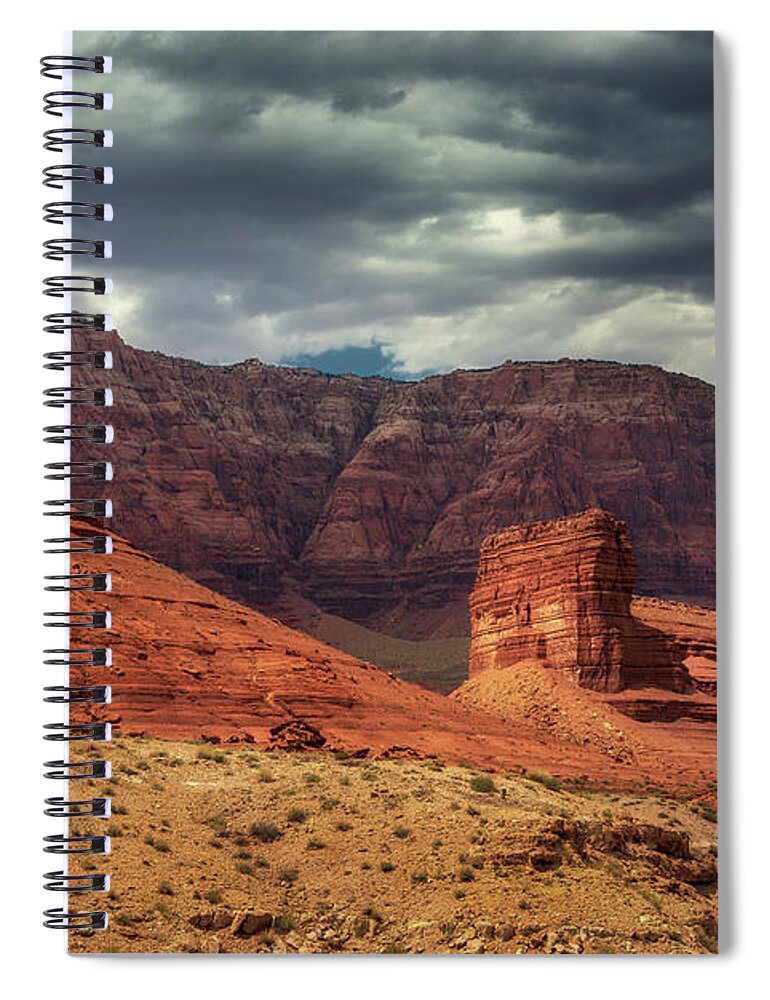 Headwaters Grand Canyon Lee's Ferry River Arizona Colorful Rock Cliffs Fstop101 Spiral Notebook featuring the photograph Lee's Ferry Arizona by Geno Lee
