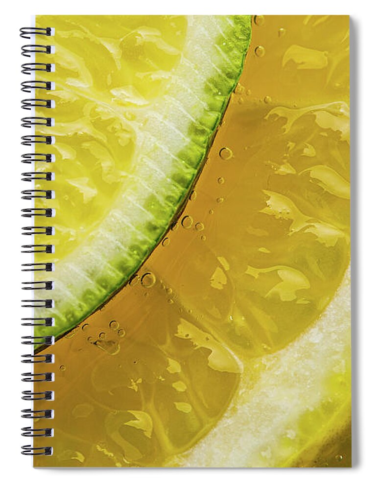 Co2 Spiral Notebook featuring the photograph Lemons and Limes in Seltzer by SR Green