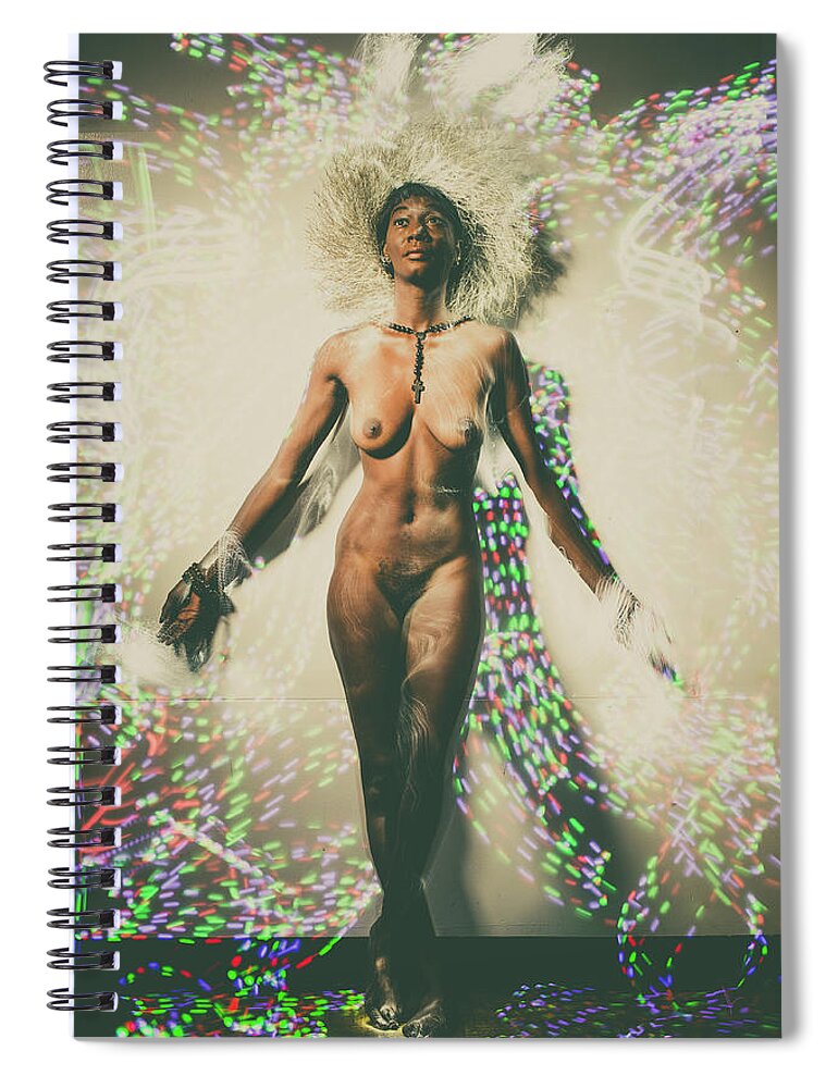 Chakra Spiral Notebook featuring the photograph Let it flow by Jose Pagan