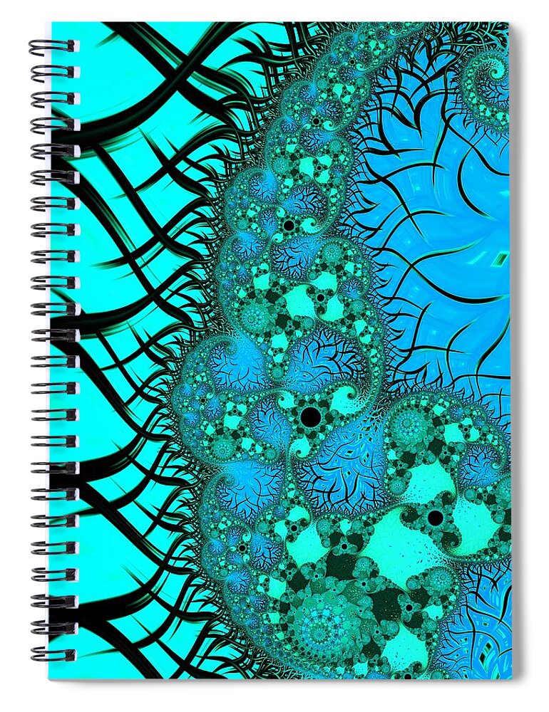 Fractal Spiral Notebook featuring the digital art Let it Go #2 by Mary Ann Benoit