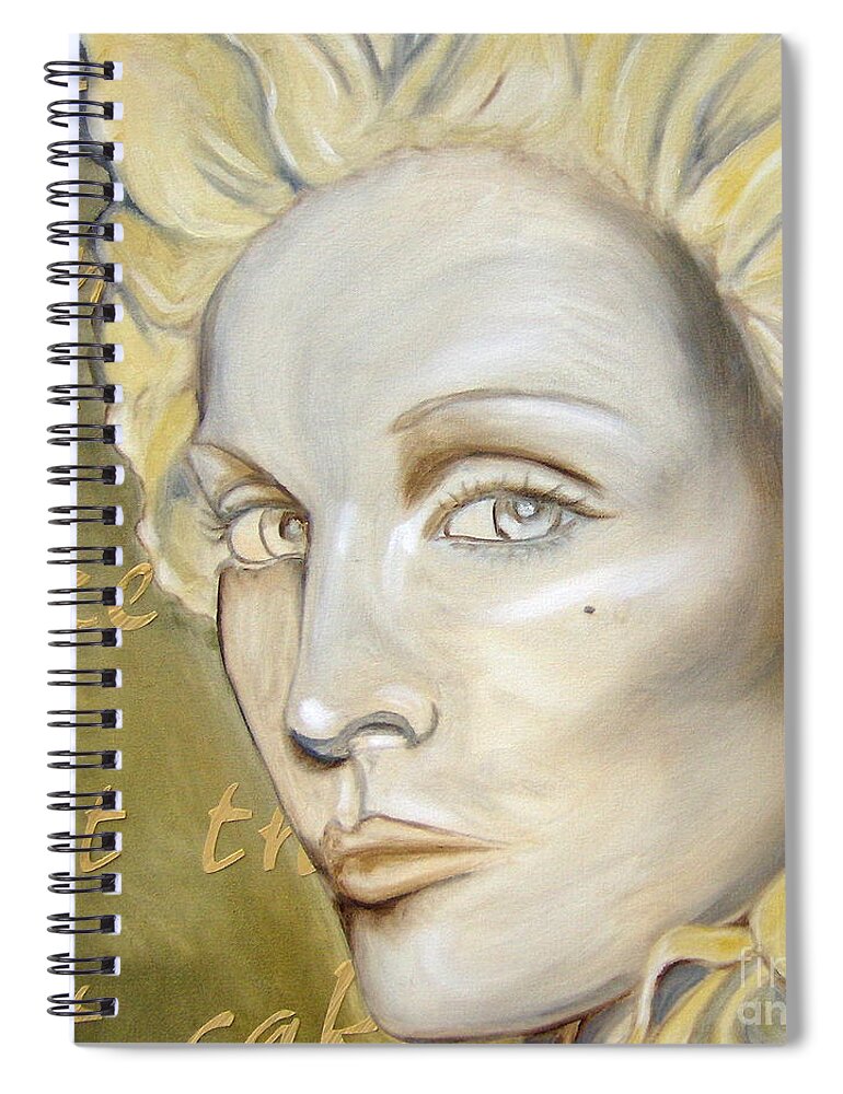 Madonna Spiral Notebook featuring the painting Let Them Eat Cake by Holly Picano