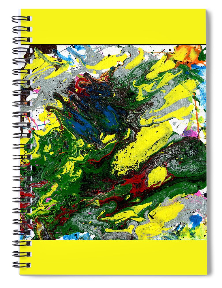 Abstract Spiral Notebook featuring the painting Let There Be Dragons by Phil Strang