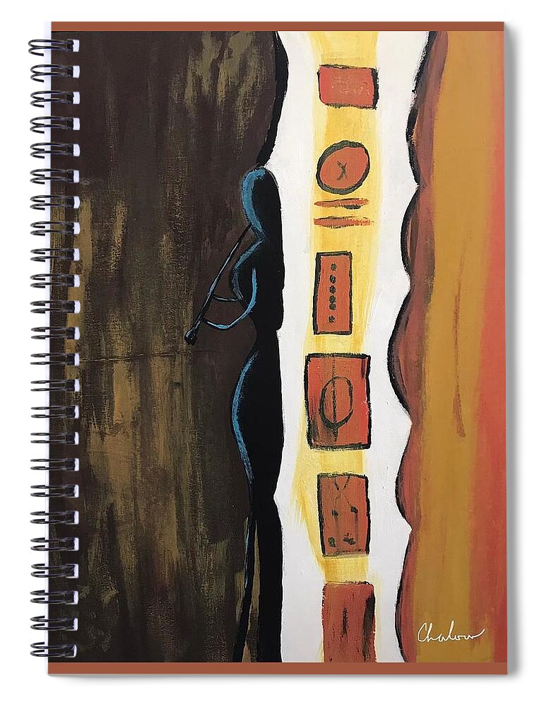  Spiral Notebook featuring the painting Let's Jazz by Charles Young