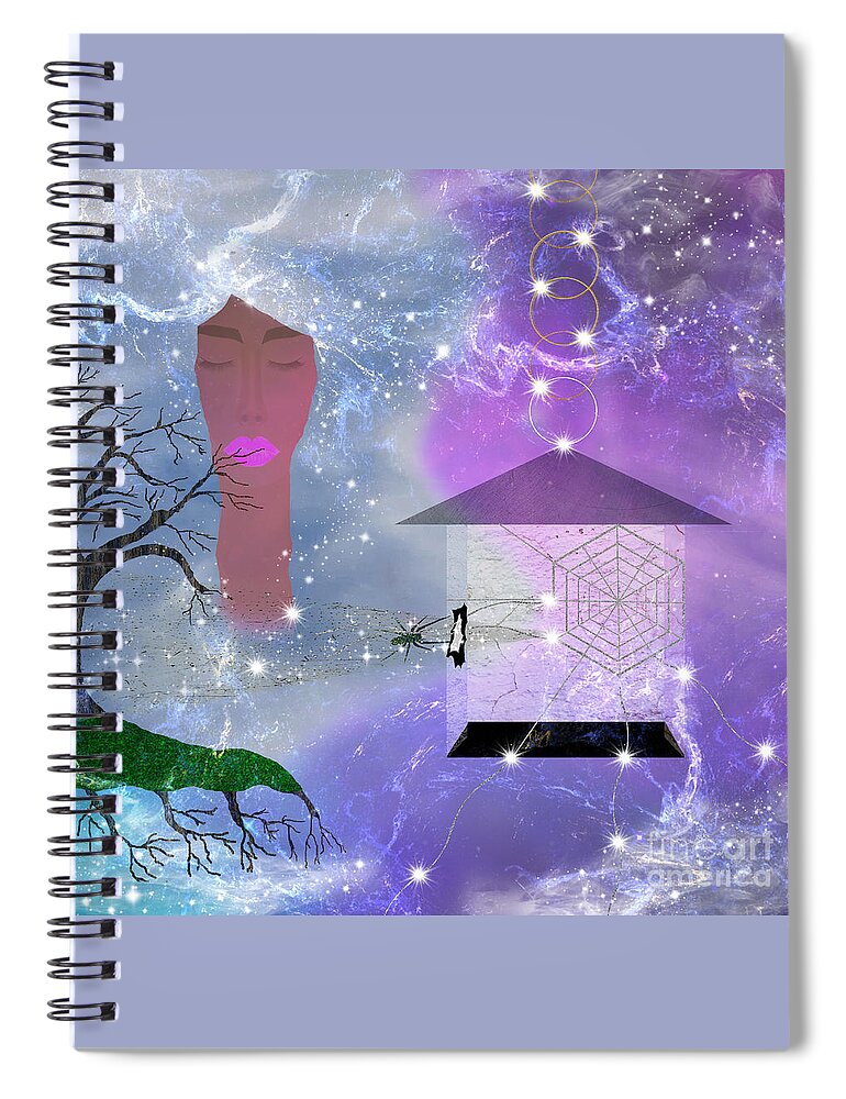 Letting Go Spiral Notebook featuring the mixed media Letting Go by Diamante Lavendar